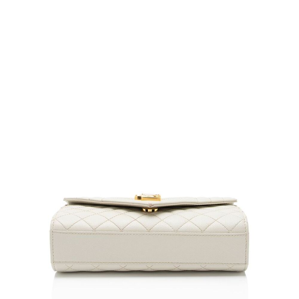 Saint Laurent Mixed Matelasse Grain de Poudre Monogram Small Shoulder Bag - Picture 4 of 16